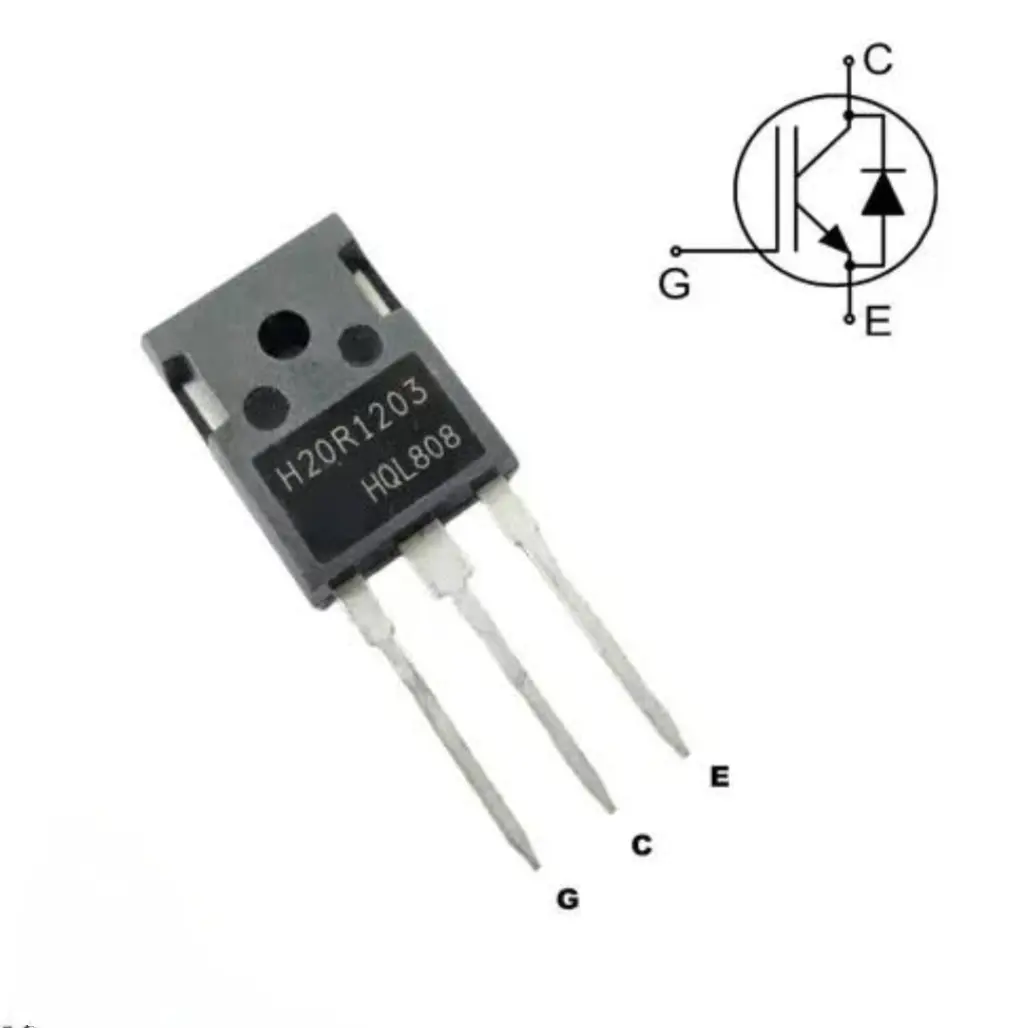 Picture of H20R1203 Induction Cooker IGBT Heating Control Resonant Switching 1200V 20A Monolithic Body Diode TO247 Remove Error Code E7 E8 Microwave Induction Cooker Replace Parts H20R1203