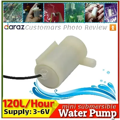 Picture of 3-5V USB Mini Submersible DC Water Pump 120L/H for  Aquarium 100 gm