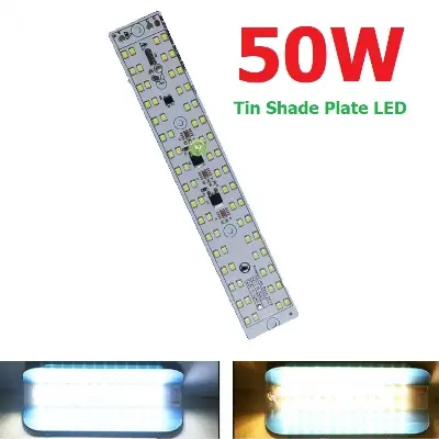 Picture of 50W LED Lamp Plate High Brightness Smart SMD IC Tin Shade Lamp Plate No Need Driver Connect Direct AC 220V Use for 50W LED Lodine Flood Lamp Road Lamp Foot Market Lamp SMD 2835 LED DIY Replace Parts 
