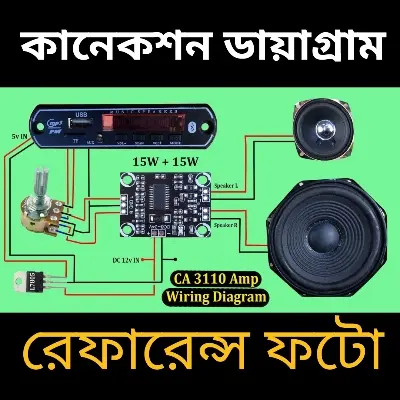 Picture of CA-3110 15W Stereo Audio Amplifier Board Class D TPA3110  Multimedia Speaker DVD Players Game Machine Music Instruments 