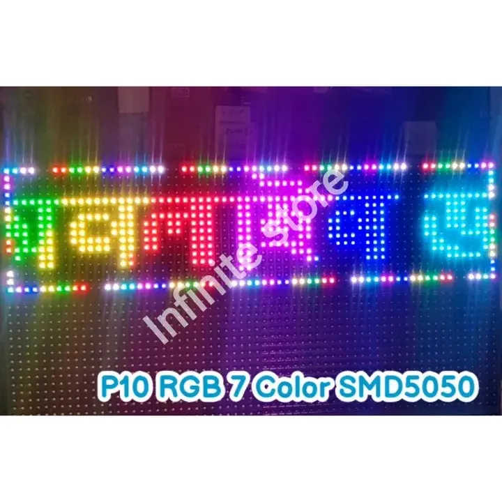 Picture of WiFi App Control Digital Signboard 24''x6'' PVC Frame 64x16 Pixel Scrolling Message Display 2xP10 RGB Board + Huidu HD-WF1 Control Card + Full Body PVC Frame Complete Setup Control & Program by LEDArt Android Mobile Apps From Google Play Store 
