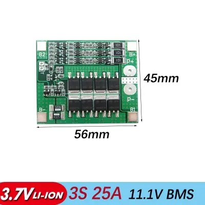 Picture of BMS 3S 25A 12.6V Li-ion 18650 Battery Management System PCM battery protection board with balance for li-ion lipo battery cell pack - Multi Plug 