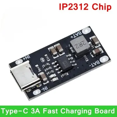 Picture of Usb Type C 3A High Current Ip2312 Polymer Ternary Lithium Battery Quick Fast Charging Board Charger Module Smart Home Replace Tp4056 Eta4096 - Solar Panel 
