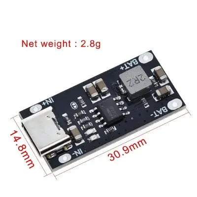 Picture of Usb Type C 3A High Current Ip2312 Polymer Ternary Lithium Battery Quick Fast Charging Board Charger Module Smart Home Replace Tp4056 Eta4096 - Solar Panel 