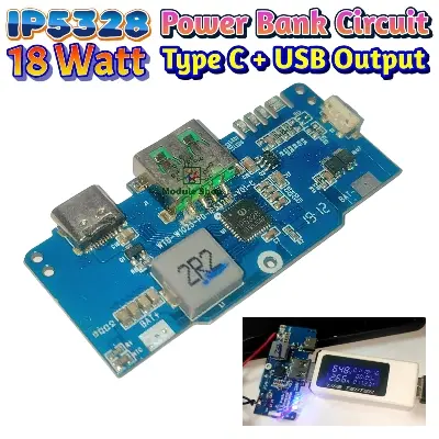 Picture of 18W Quick Charge PD3.1   Digital Power Bank Circuit 3 in 1 Charging Input Output Port LED Display 