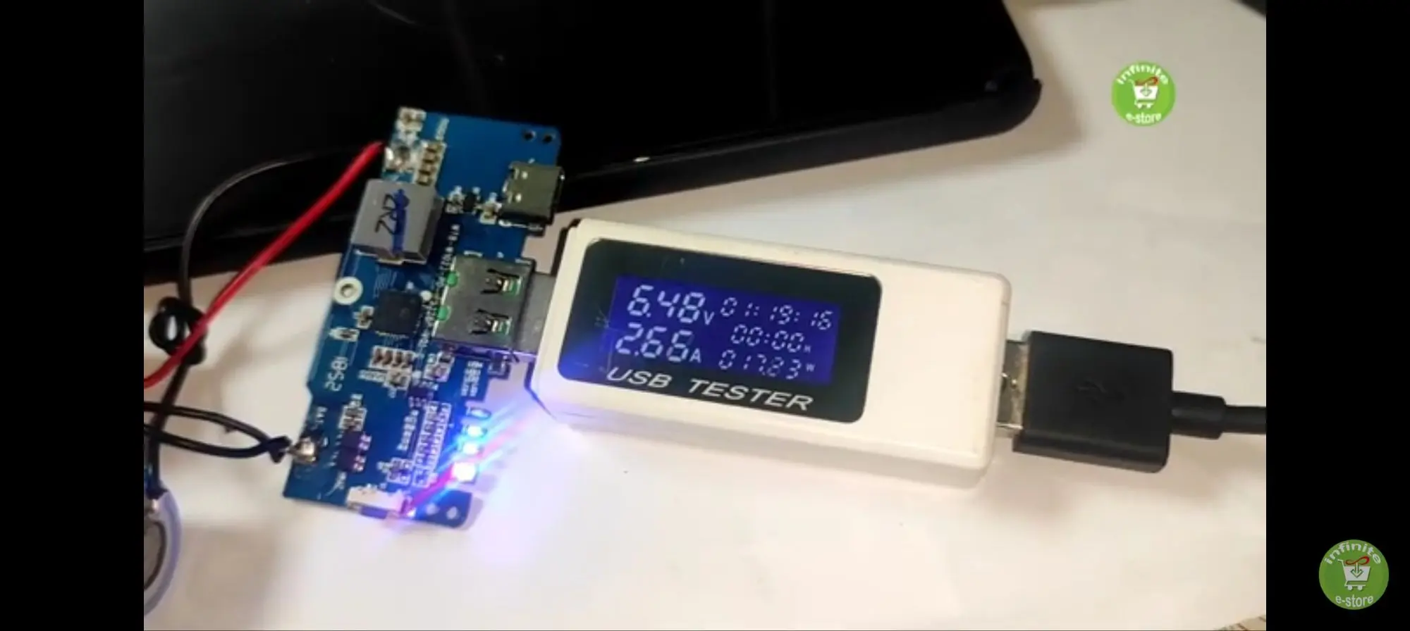 Picture of 18W Quick Charge PD3.1   Digital Power Bank Circuit 3 in 1 Charging Input Output Port LED Display 