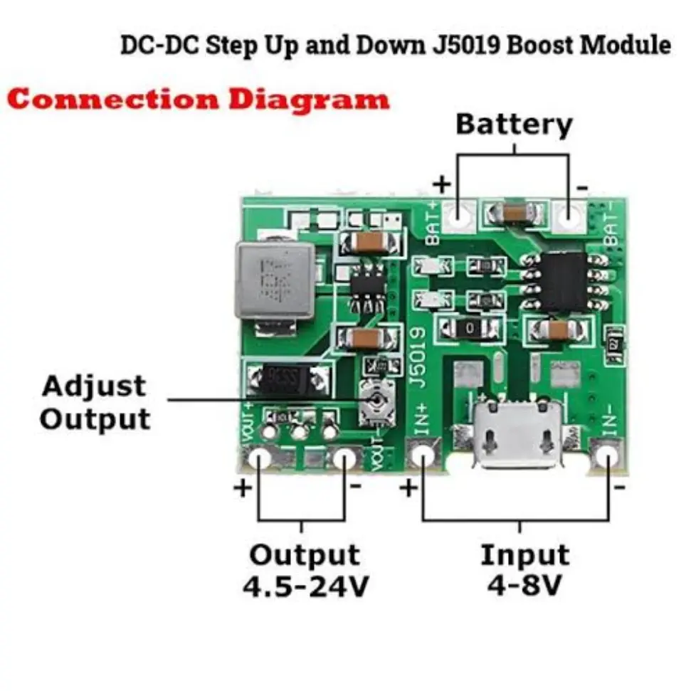 Picture of TC4056A USB Lithium Lipo 18650 Battery 3.7V-4.2V To 5V 9V 12V Step Up Module Use DIY WPS Mini UPS Replace XL6009 
