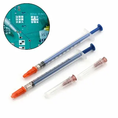 Picture of Silver Conductive Slurry Injector 0.2 ML Electrically Paste Adhesive circuit Maintenance tool PCB Repair Carbon Paste Jaston Conductive Silver Paint Similar Mechanic MCN-DJ002 JSD-856YQ 