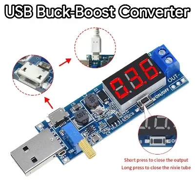 Picture of DC-DC 5V to 3.5V / 12V USB Step UP / Down Power Supply Module Adjustable Boost Buck Converter Out DC 1.2V-24V 