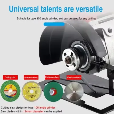 Picture of Sand Stand + Protective Cover Thickened Angle Grinder Holder Shield Guard Bracket Adjustable Cutting Machine working Power Tools Support Stand For 100mm Angle Grinder Wood 775 Motor Drill 