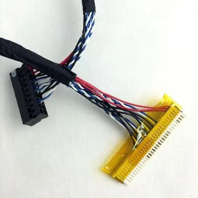 Picture of 30pin 1ch 6 bit LVDS Cable 1.0mm Line Spacing 3.3V Left Power for 1280x800 Resolution Laptop LCD Panel 30 Pin eDP LVDS