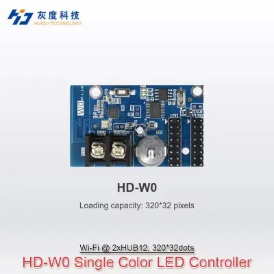Picture of HD-W0 P10 Single Color WiFi Control Card 512x32 Pixel support Extended Equipment Similar HD-U6A HD-W02 W02 Single Color Wifi