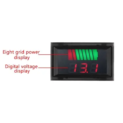 Picture of Battery Charge Level Indicator 12V 24V 36V 48V 60V 72V Lithium Battery Capacity Meter Tester With LED Voltmeter for Cars, Motorcycles, Electric Bicycles, Trucks, Easy-bike Auto Rickshaw 
