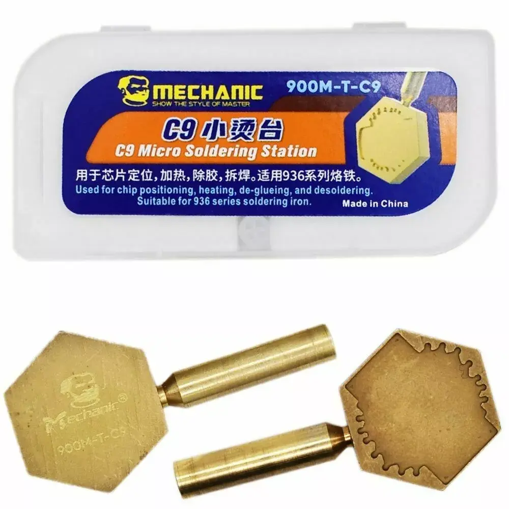 Picture of Mechanic 900M-T-C9 900M-T-C6 7 in 1 Micro Soldering Station TIP Heating Platform Rebon arts Component Chip Removing Replacing Tip using 936 SL-936D V900 Soldering Iron 