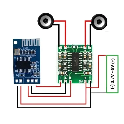 Picture of 5V Bluetooth 3W Combo Pam8403 + Bluetooth PCB Receiver 5V 1A Powered Long Coverage 