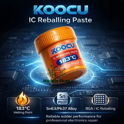 Picture of Koocu advanced BGA IC Paste SN63/PB67 183°C Solder Paste Tin Mix IC Rebbling Paste iPhone Xiaomi Vivo Realme Samsung Huawe Chip replace BGA Rebuking Soldier 