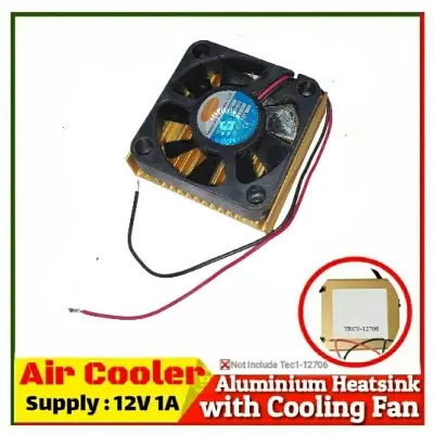 Picture of Aluminium Base With Cooling Fan 12V for Tec1-12706 Tec1-12715 Thermostatic Cooler & High Power SMD LED plate 