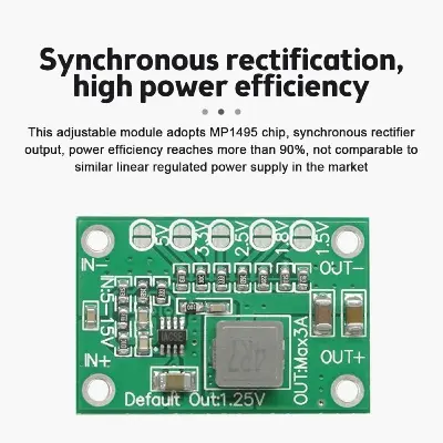 Picture of CA-1235 Fixed Voltage Step Down Buck Converter 1.5V 1.8V 2.5V 3.3V 5V Output 5-15V Input Step Down Power Supply Diy Kit Used MP1495 CA1235 