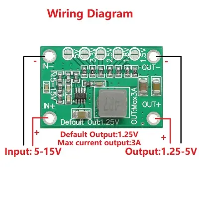 Picture of CA-1235 Fixed Voltage Step Down Buck Converter 1.5V 1.8V 2.5V 3.3V 5V Output 5-15V Input Step Down Power Supply Diy Kit Used MP1495 CA1235 
