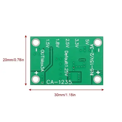 Picture of CA-1235 Fixed Voltage Step Down Buck Converter 1.5V 1.8V 2.5V 3.3V 5V Output 5-15V Input Step Down Power Supply Diy Kit Used MP1495 CA1235 