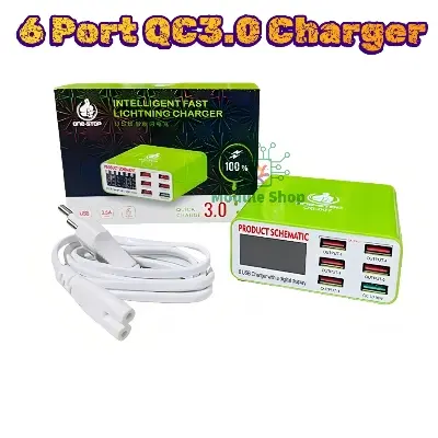 Picture of QC 3.0 USB Smart Charge Support Fastcharging With LCD Display For Mobile Service Station iPhone HUAWEI XIAOMI SAMSUNG OPPO VIVO Mobile Servicing Charger Similar MECHANIC icharge 6M Sunshine SS-304Q Koocu Kc-328 F-Power 6 One Stop OD-007 