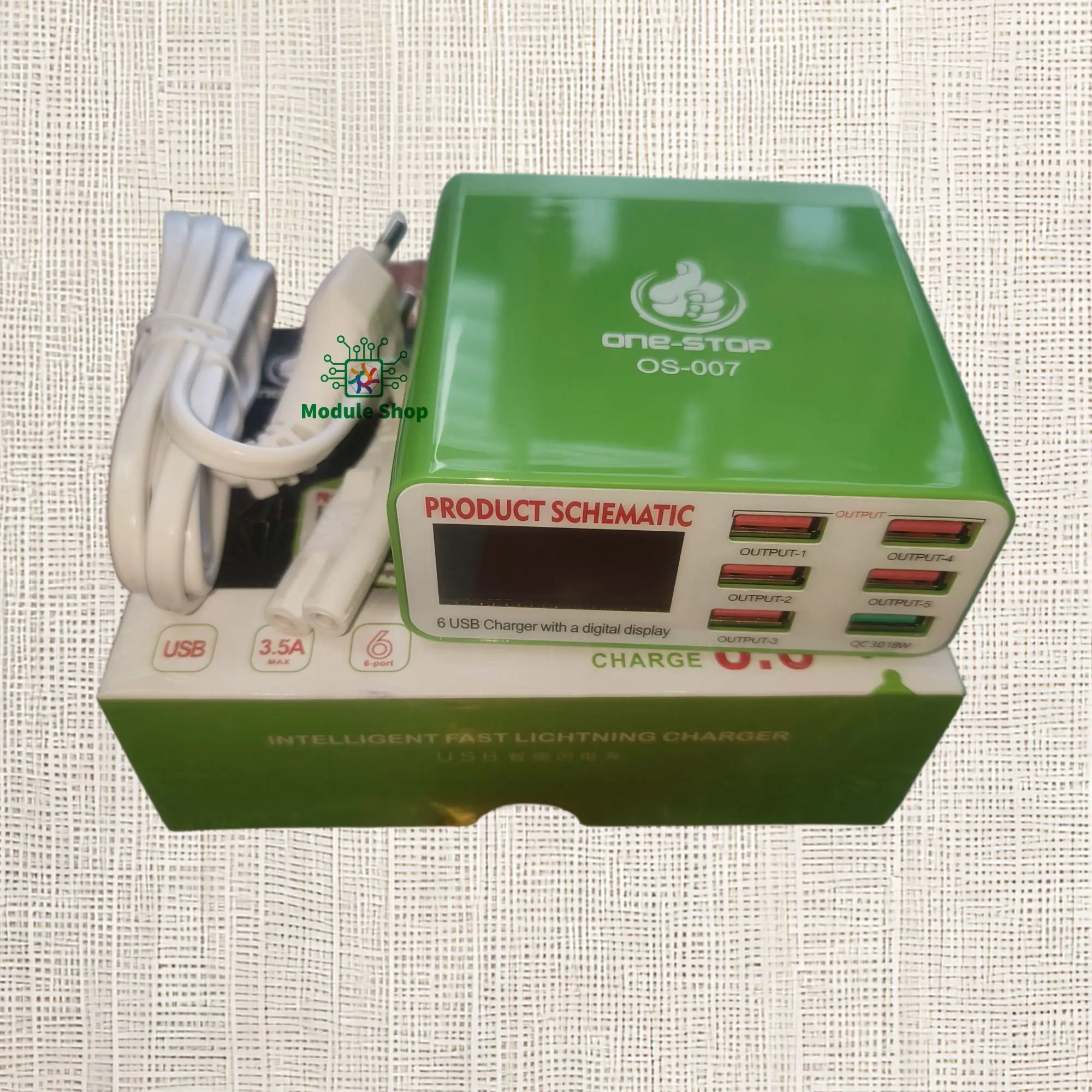 Picture of QC 3.0 USB Smart Charge Support Fastcharging With LCD Display For Mobile Service Station iPhone HUAWEI XIAOMI SAMSUNG OPPO VIVO Mobile Servicing Charger Similar MECHANIC icharge 6M Sunshine SS-304Q Koocu Kc-328 F-Power 6 One Stop OD-007 