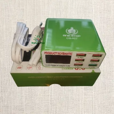 Picture of QC 3.0 USB Smart Charge Support Fastcharging With LCD Display For Mobile Service Station iPhone HUAWEI XIAOMI SAMSUNG OPPO VIVO Mobile Servicing Charger Similar MECHANIC icharge 6M Sunshine SS-304Q Koocu Kc-328 F-Power 6 One Stop OD-007 