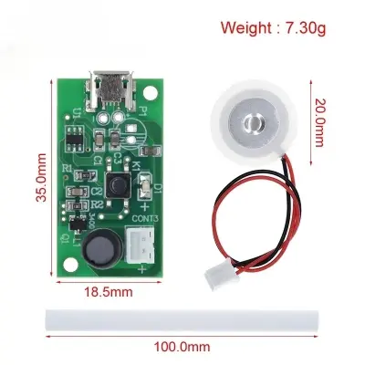 Picture of USB Mini Humidifier DIY Kits Mist Maker and Driver Circuit Board Fogger Atomization Film Atomizer Sheet Mini Oscillating Multicolor