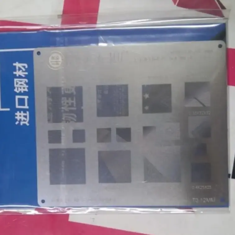 Picture of Kocu multiple objective BGA Rebeling Stencil 0.3/0.35/0.4/Parallel/45 degree hole 0.5mm direct heat template Solder Rework Net 