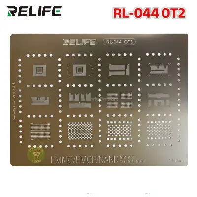 Picture of EMMC:3 BGA IC Reballing Stencil For Android Nand Flash EMMC EMCP UFS LPDDR PCIE BGA162 BGA153 BGA169 BGA221 BGA186 BGA297 BGA254 BGA178 BGA200 BGA110 BGA60 BGA70 similar EMMC:1 EMMC:2 EMMC:3 Relife RL-044 OT2 Koocu 
