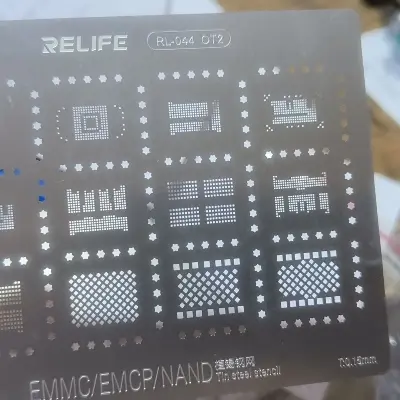 Picture of EMMC:3 BGA IC Reballing Stencil For Android Nand Flash EMMC EMCP UFS LPDDR PCIE BGA162 BGA153 BGA169 BGA221 BGA186 BGA297 BGA254 BGA178 BGA200 BGA110 BGA60 BGA70 similar EMMC:1 EMMC:2 EMMC:3 Relife RL-044 OT2 Koocu 