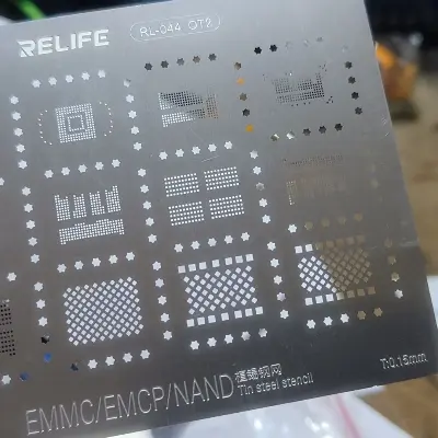 Picture of EMMC:3 BGA IC Reballing Stencil For Android Nand Flash EMMC EMCP UFS LPDDR PCIE BGA162 BGA153 BGA169 BGA221 BGA186 BGA297 BGA254 BGA178 BGA200 BGA110 BGA60 BGA70 similar EMMC:1 EMMC:2 EMMC:3 Relife RL-044 OT2 Koocu 