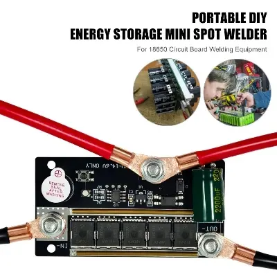Picture of DIY Portable 12V Battery Energy Storage Spot Welding Machine PCB Circuit Board Mini Welder Set Pen for 3.7V Lithium Battery18650 26650 