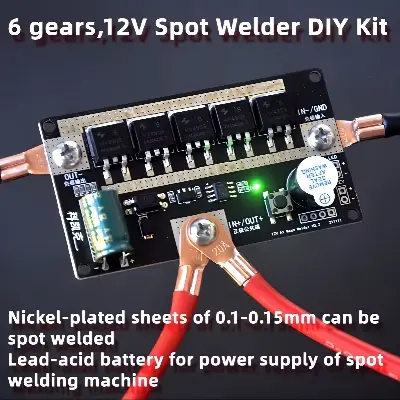 Picture of DIY Portable 12V Battery Energy Storage Spot Welding Machine PCB Circuit Board Mini Welder Set Pen for 3.7V Lithium Battery18650 26650 