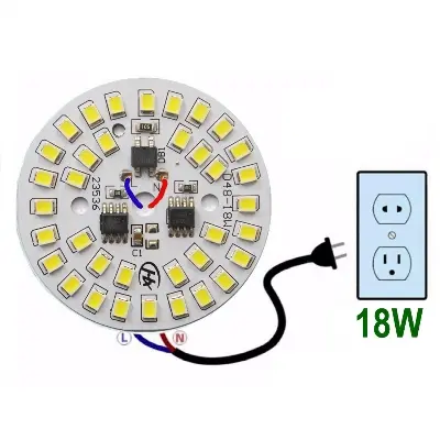 Picture of DIY  5W 15W 18W AC220V SMD LED Lamp Plate Round Shape No Need Driver Connect Direct AC 220V for Replacement Parts of LED Bulb 