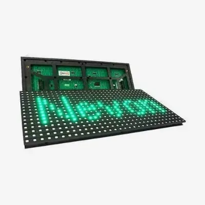 Picture of P10 Green Single Color SMD LED Signboard Panel 32*16 Pixel 320*160mm for Single color LED display Scrolling message led sign 16 x 32 P10 Green SMD