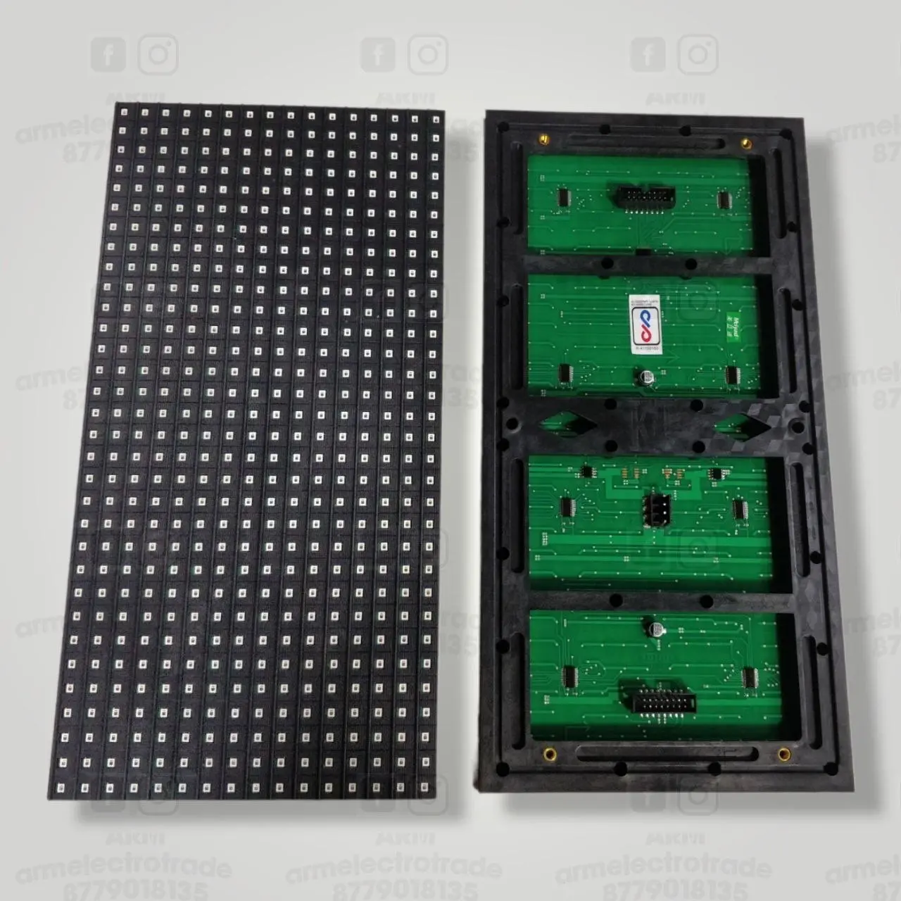 Picture of P10 Green Single Color SMD LED Signboard Panel 32*16 Pixel 320*160mm for Single color LED display Scrolling message led sign 16 x 32 P10 Green SMD
