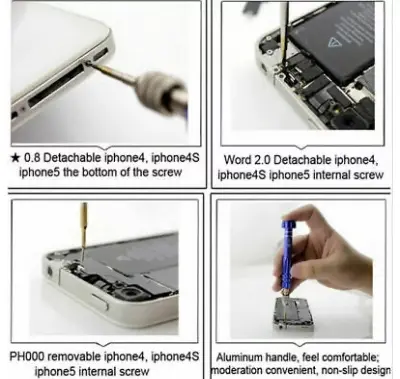 Picture of 5 In 1 Precision Torx Screwdriver For Iphone Samsung Huawei And All China Cellphones Watch Repair Mixed Set Tool Kit - Screw Driver Set 5 in 1 Multi Color