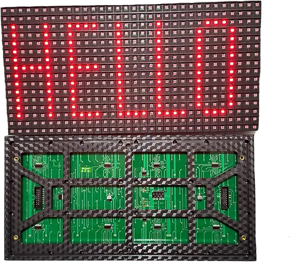 Picture of P10 Red LED Single Color SMD LED Signboard Panel 32*16 Pixel 320*160mm for Single color LED display Scrolling message led sign 16 x 32 P10 RED SMD