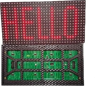 Picture of P10 Red LED Single Color SMD LED Signboard Panel 32*16 Pixel 320*160mm for Single color LED display Scrolling message led sign 16 x 32 P10 RED SMD