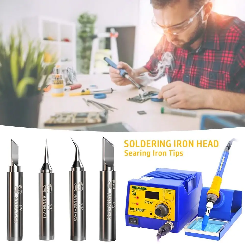 Picture of Mechanic Master Series 900M-T-SK 900M-T-TIS 900M-T-TI 900M-T-K flying line Soldering Iron tip Lead-Free for 936 937 Soldering Station Iron Tip 