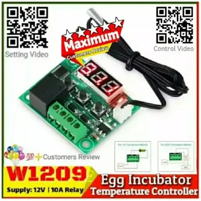 Picture of Incubator Temperature Controller DC 12V NTC Sensor W1209 for incubator Aquarium AC Room Heater Geyser Heating & Cooling System 