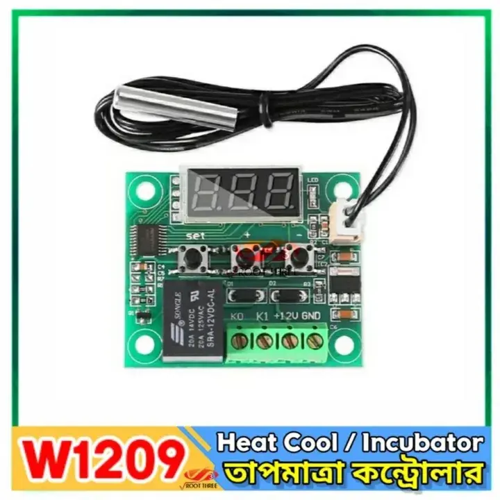 Picture of Incubator Temperature Controller DC 12V NTC Sensor W1209 for incubator Aquarium AC Room Heater Geyser Heating & Cooling System 