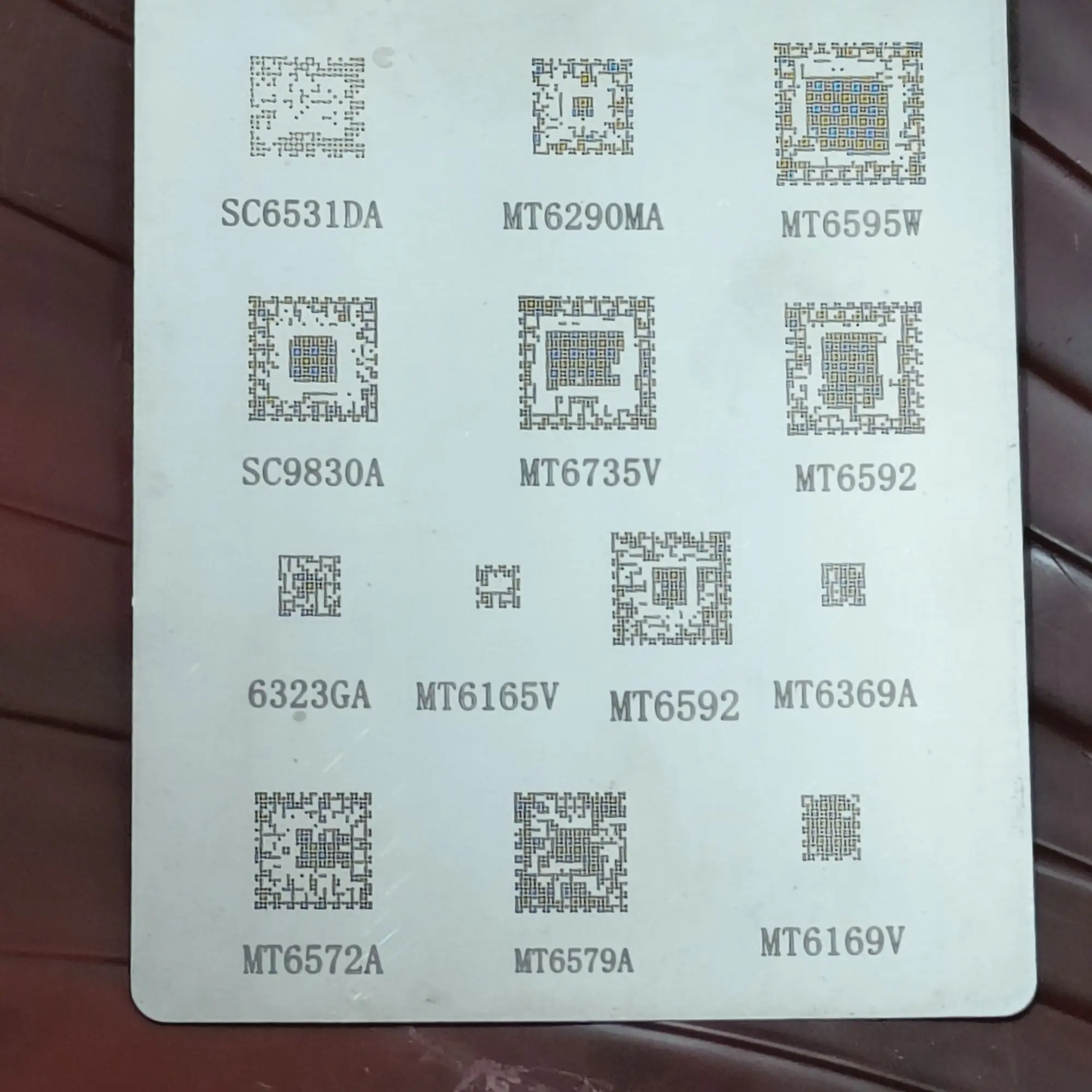 Picture of Universal Bga Stencil For Android Qualcomm HiSilicon Mtk Msm Sa OV Max  Ipad Cpu Ram Pm Power Ic Reballing Stencil Tin Plate for Xiaomi Realme Oppo Vivo Samsung 
