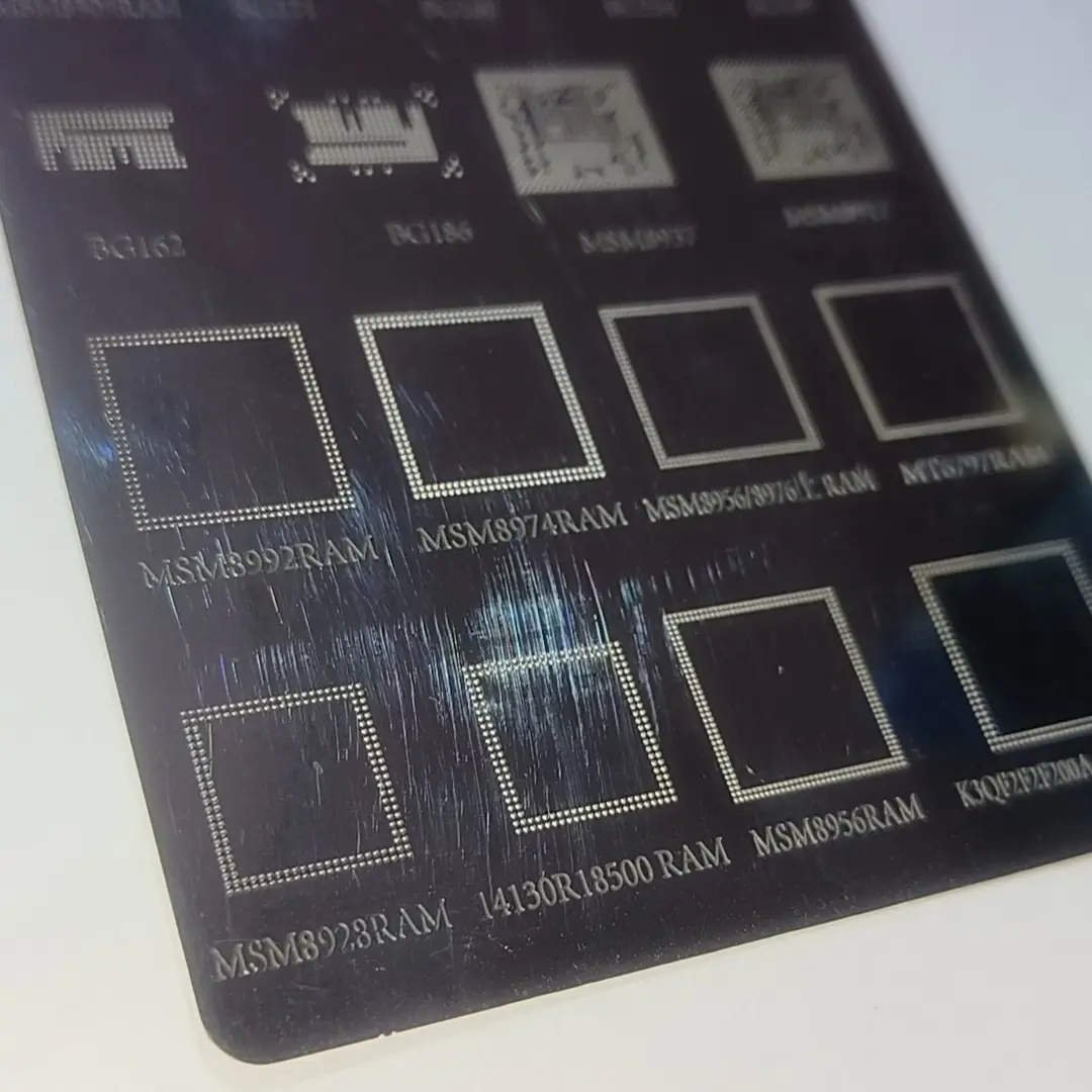 Picture of A104 Bga Stencil For Android Mtk Msm OV Samsung Huawei Xiaomi Ipad Cpu Ram Pm Power Ic Reball - Soldering Iron 