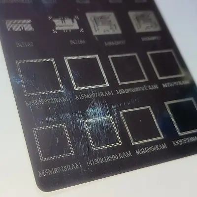 Picture of A104 Bga Stencil For Android Mtk Msm OV Samsung Huawei Xiaomi Ipad Cpu Ram Pm Power Ic Reball - Soldering Iron 
