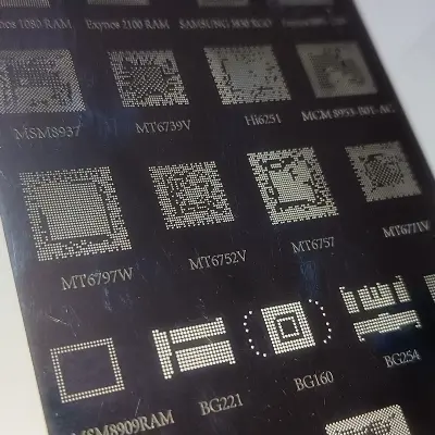 Picture of A104 Bga Stencil For Android Mtk Msm OV Samsung Huawei Xiaomi Ipad Cpu Ram Pm Power Ic Reball - Soldering Iron 