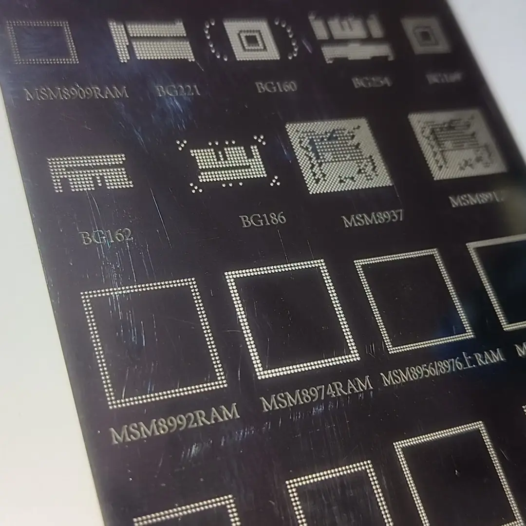 Picture of A104 Bga Stencil For Android Mtk Msm OV Samsung Huawei Xiaomi Ipad Cpu Ram Pm Power Ic Reball - Soldering Iron 