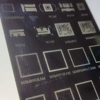 Picture of A104 Bga Stencil For Android Mtk Msm OV Samsung Huawei Xiaomi Ipad Cpu Ram Pm Power Ic Reball - Soldering Iron 