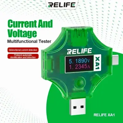 Picture of Digital Dispay USB Tester Current Voltage Charger Capacity Doctor Quick Charge Power Bank Meter Voltmeter Relife XA1 